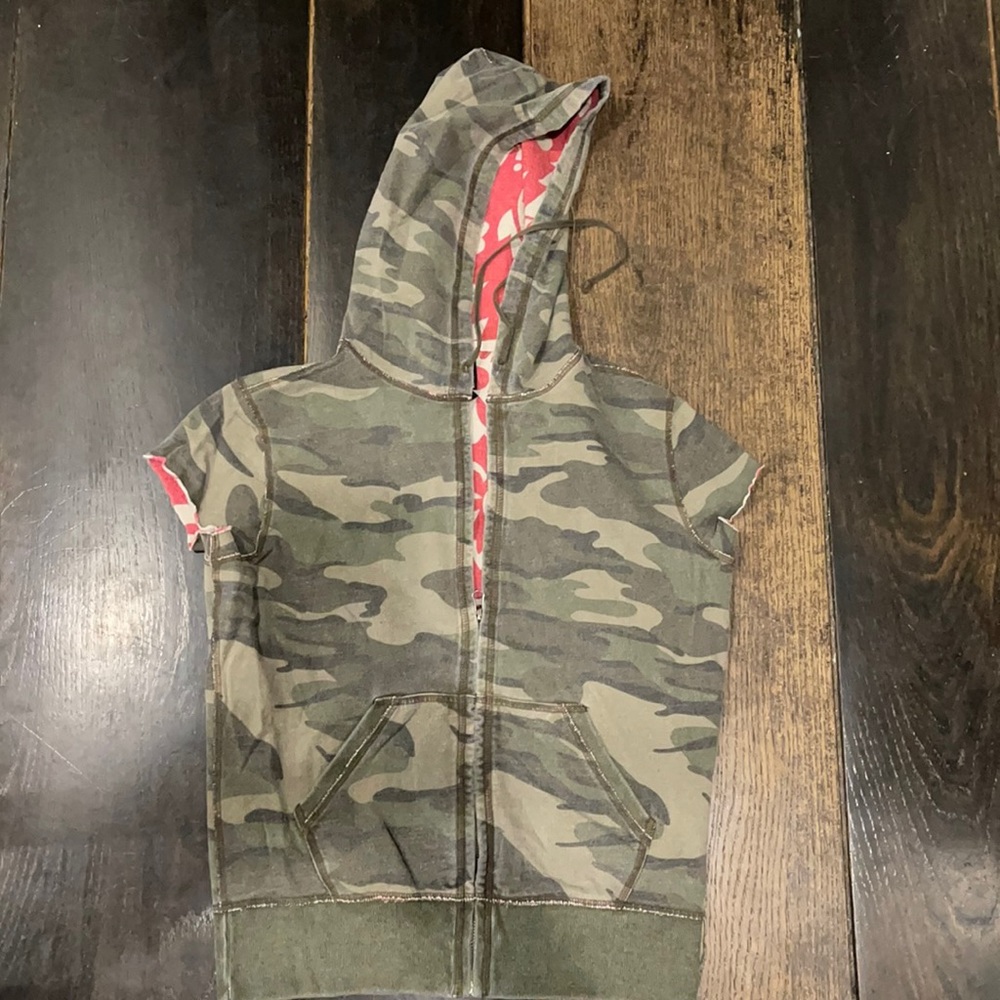 Luck brand sleeveless hoodie.